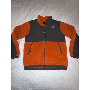 The North Face Y2K Fleece Women's XL Boys XL Orange Soft Zip‎ Pullover Jacket